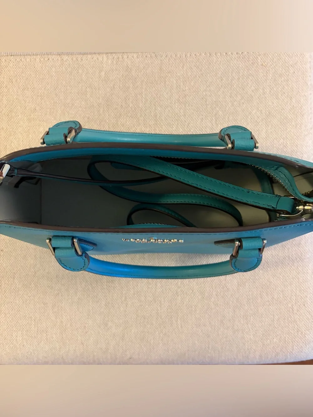 Kate Spade New York Darcy Small Satchel Bag Stone Blue
